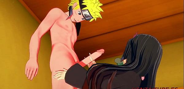  Demon Slayer Naruto - Naruto Big Dick Having Sex with Nezuko and cum in her sexy pussy 12